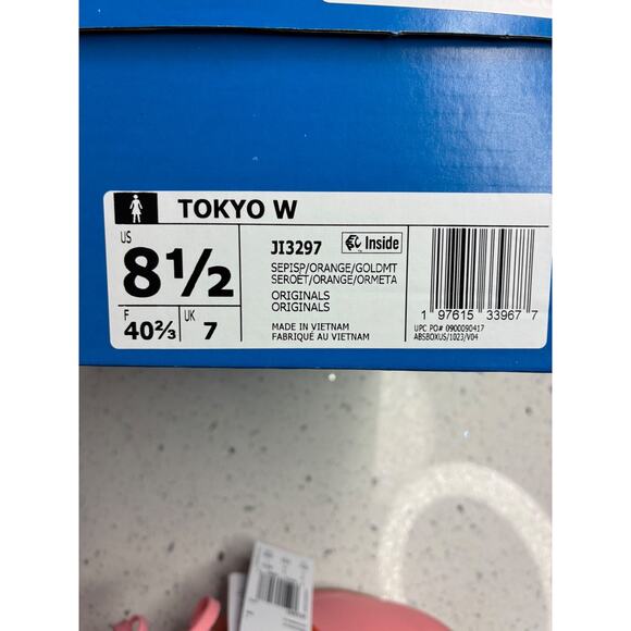 New Adidas Women's Tokyo Sneakers Nylon Semi Pink Spark Orange Ji3297 Sz 8.5 NIB - Picture 9 of 9